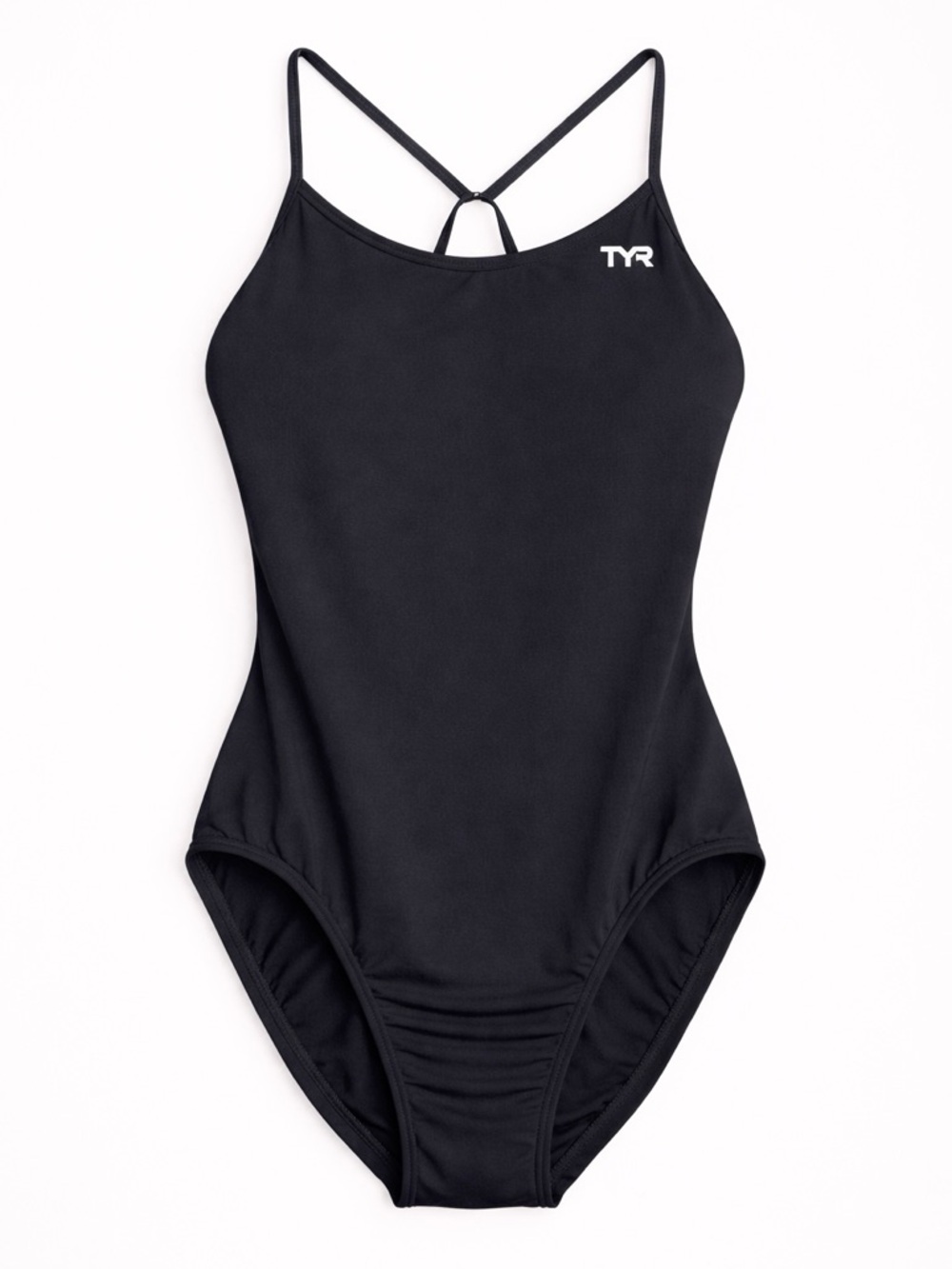 TYR Durafast One Black Cutoutfit Swimsuit XL High Cut Athletic Performance Wear